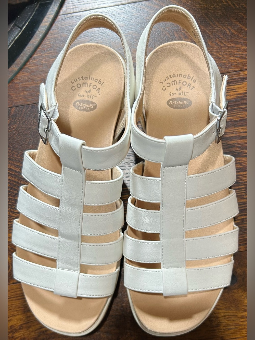 Dr. Scholl's Women's A Ok, Black Fisherman Gladiator Sandals, Comfort Wedge, 9.5